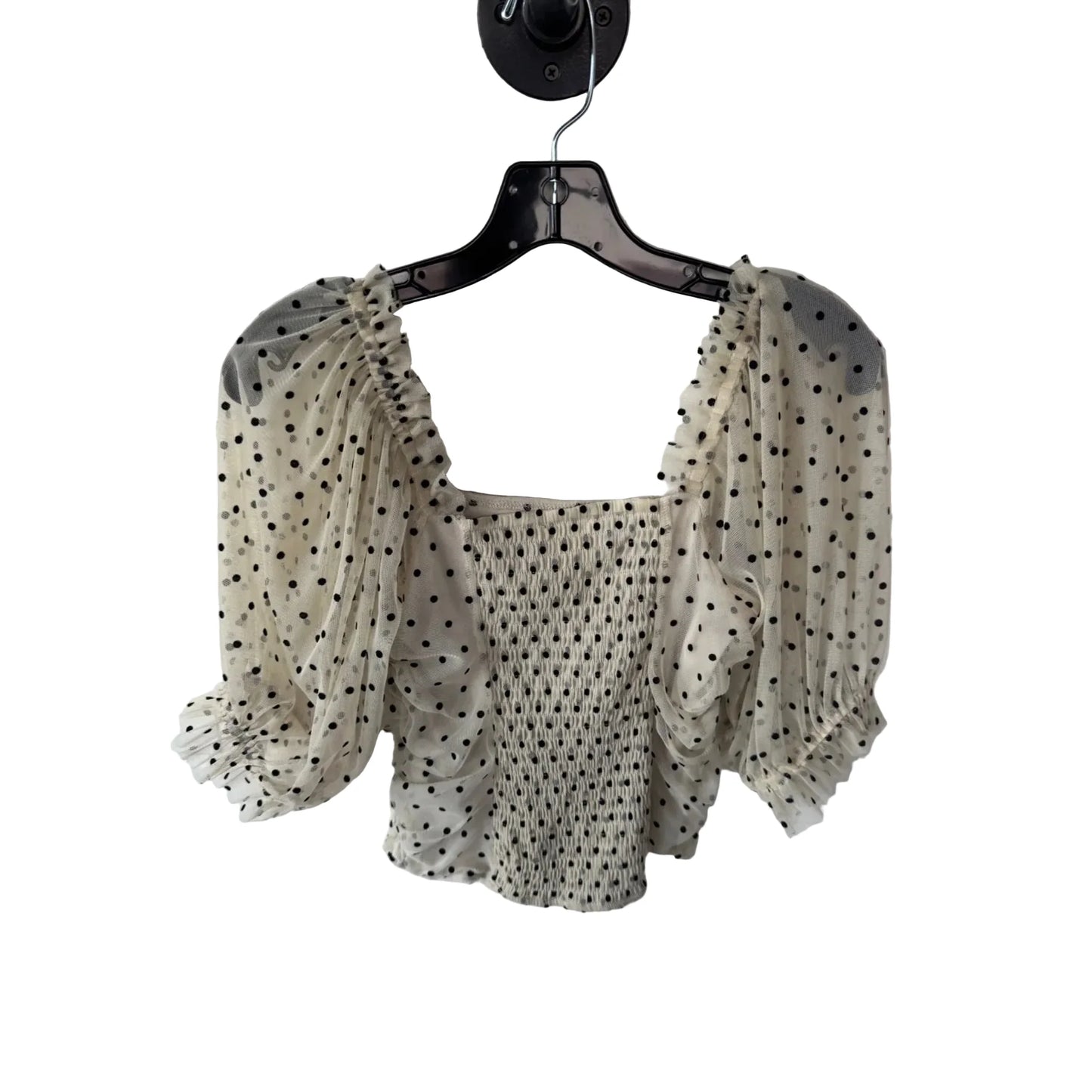 Top 3/4 Sleeve By Maeve In Black & Cream, Size: S