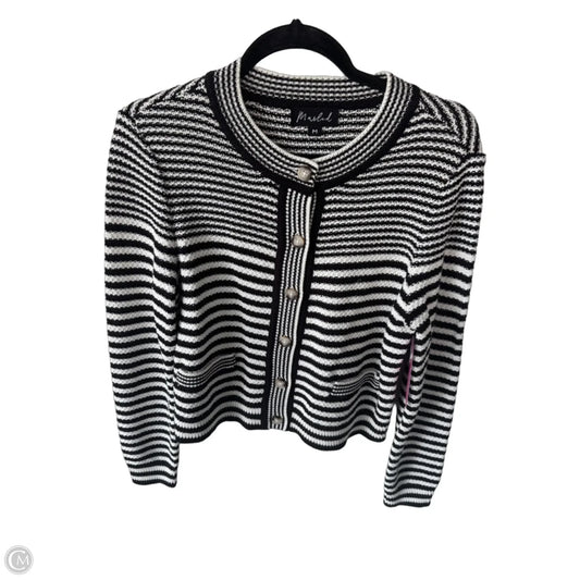 Sweater Cardigan By Marled In Black & White, Size: M