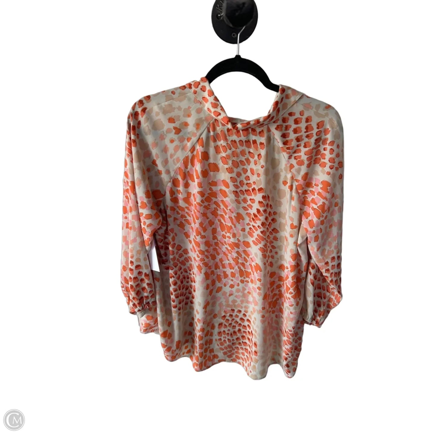 Top Long Sleeve By Cabi In Grey & Orange, Size: M