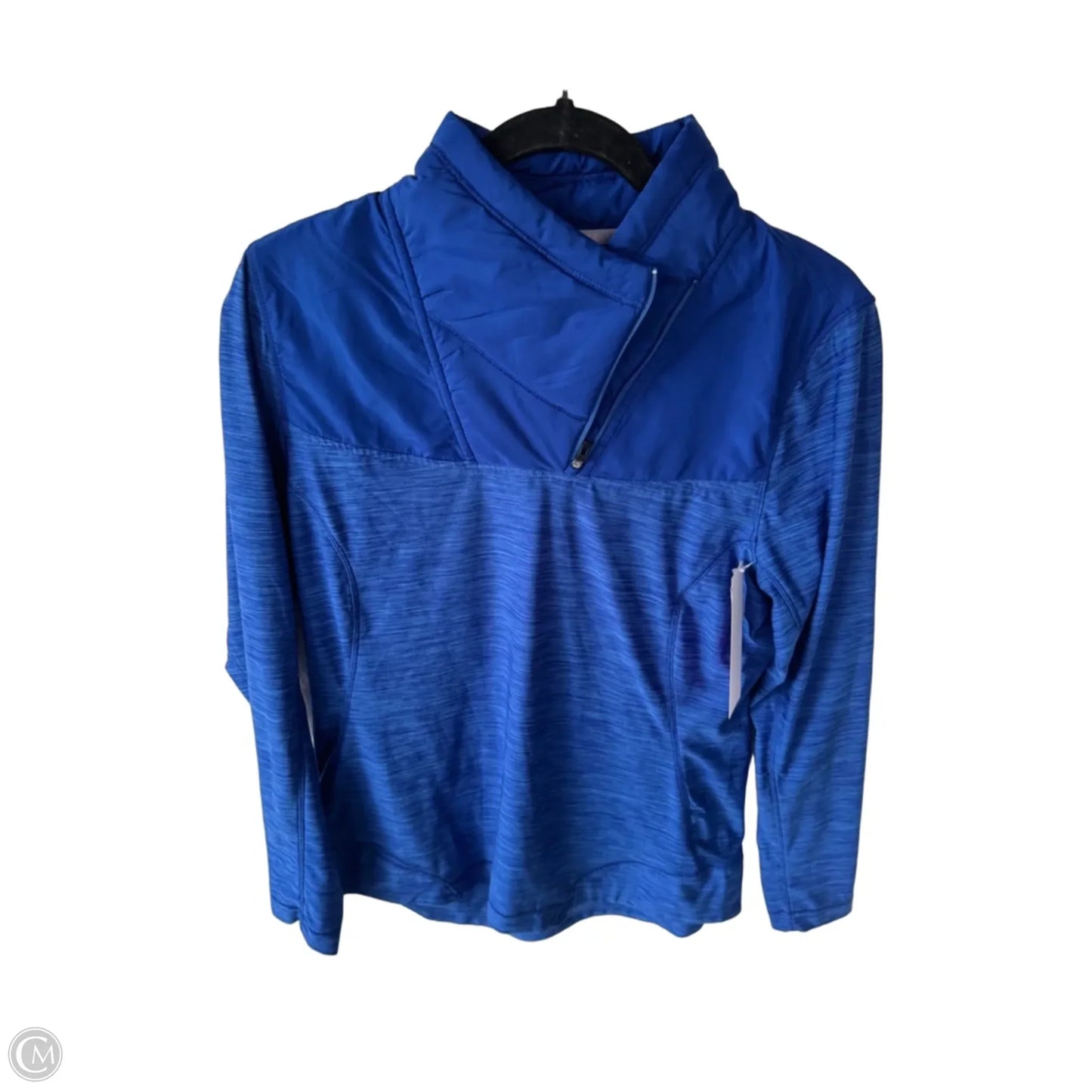 Athletic Top Long Sleeve Collar By Clothes Mentor In Blue, Size: M