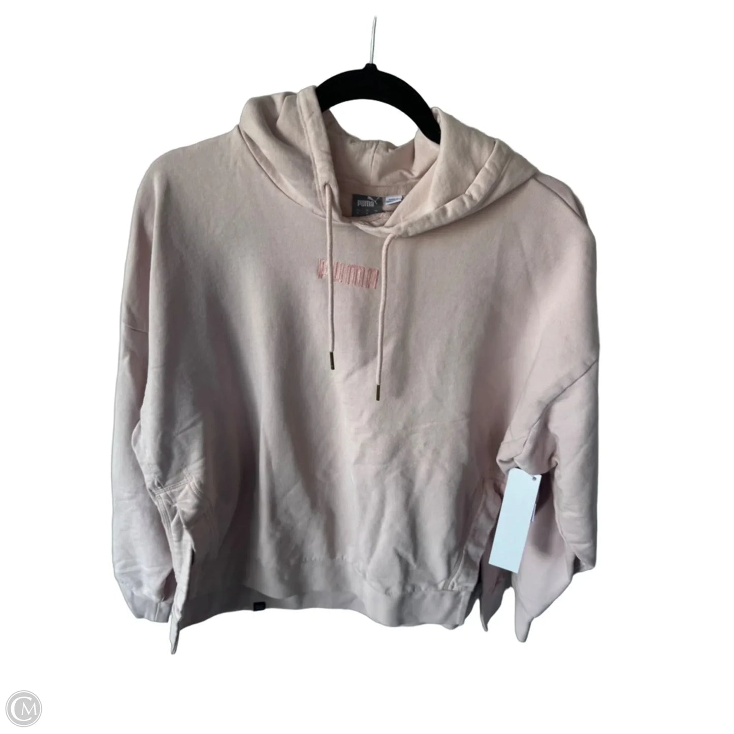 Athletic Sweatshirt Hoodie By Puma In Pink, Size: M