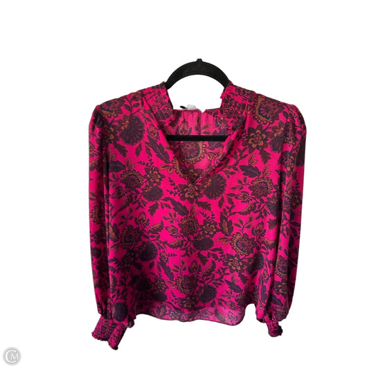 Top Long Sleeve By Evereve In Pink, Size: S