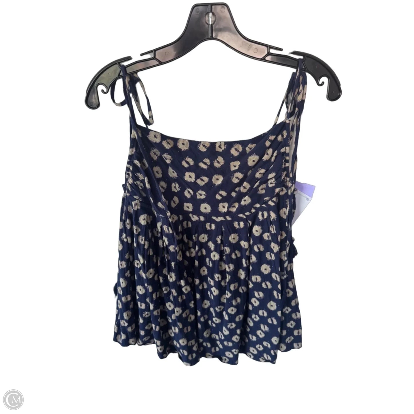 Top Sleeveless By Free People In Blue & Tan, Size: M