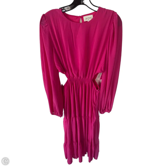 Dress Party Midi By Aura In Pink, Size: L