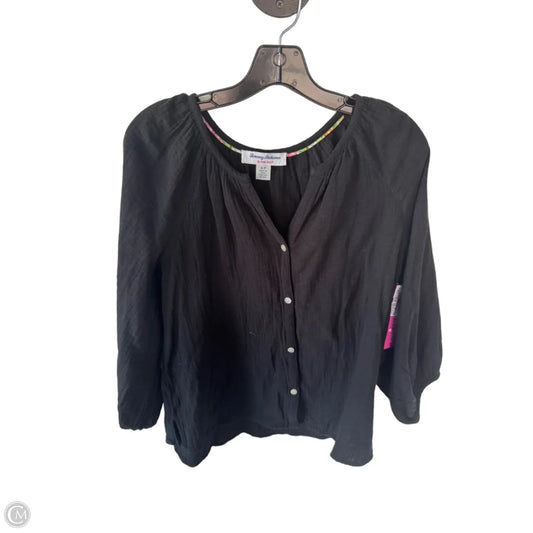Top Long Sleeve By Tommy Bahama In Black, Size: S