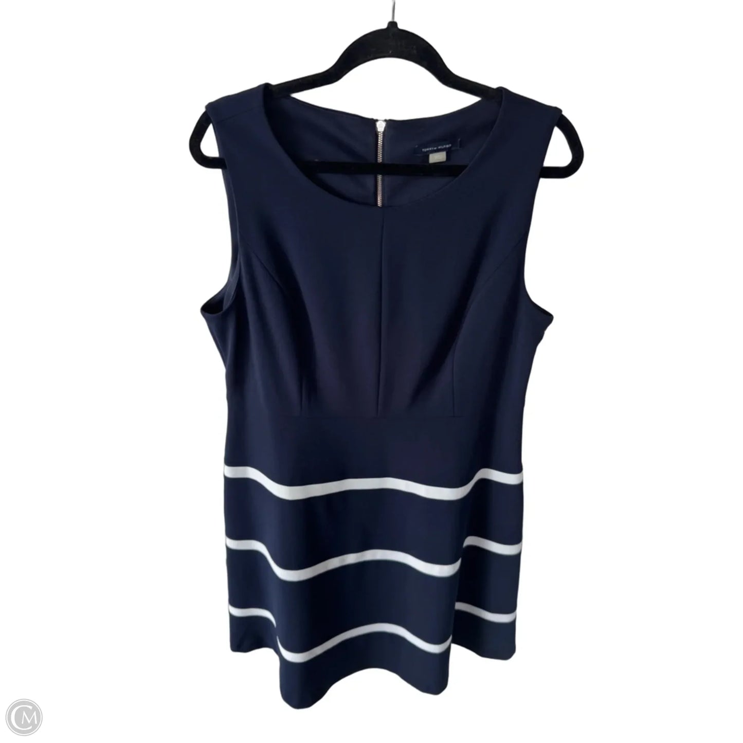 Dress Work By Tommy Hilfiger In Blue & White, Size: L