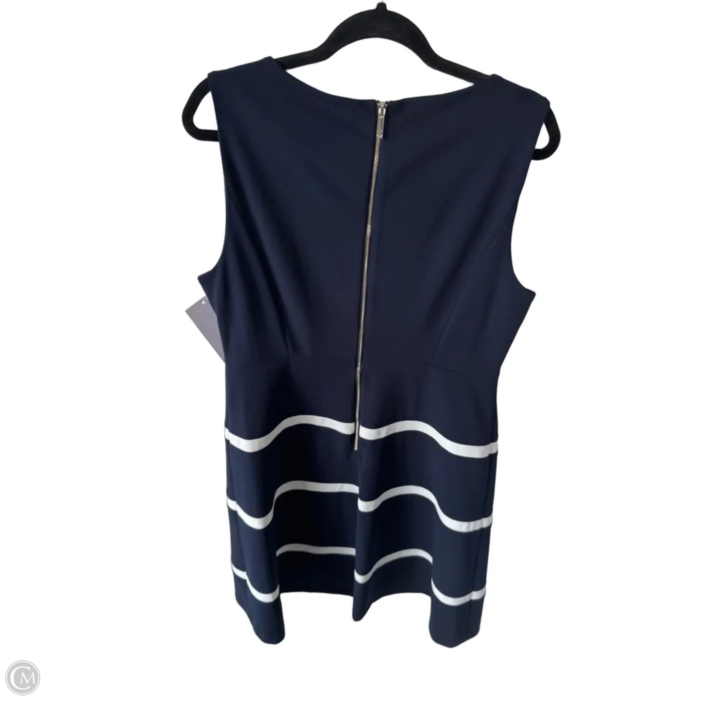Dress Work By Tommy Hilfiger In Blue & White, Size: L