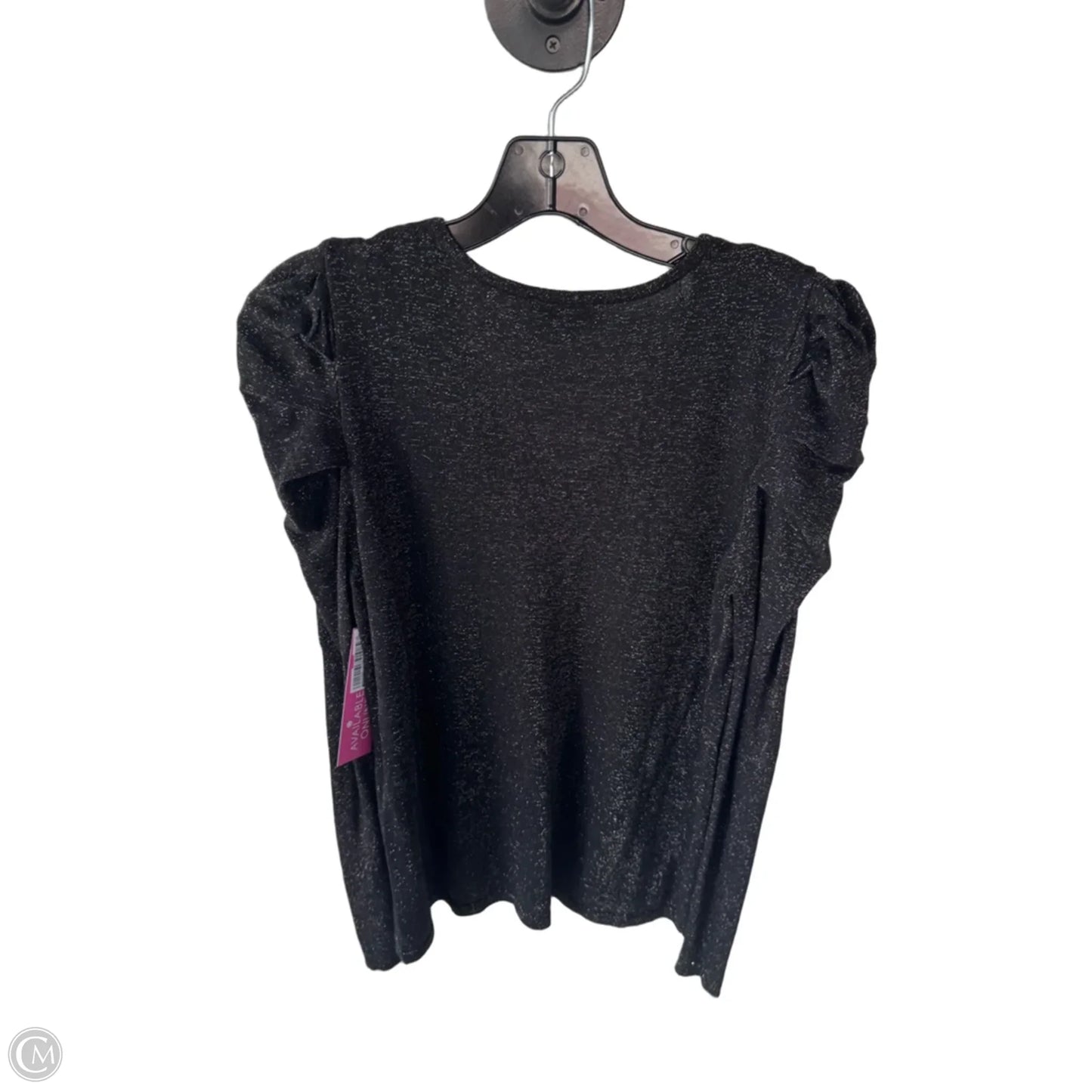 Top Long Sleeve By Cece In Black & Silver, Size: M