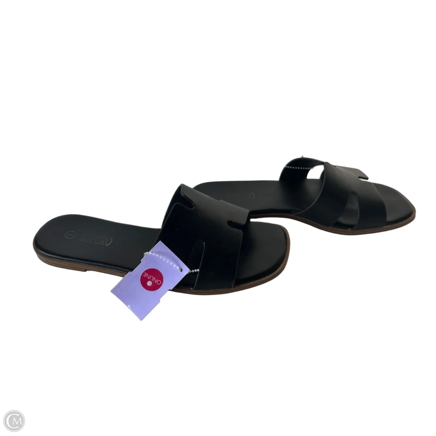 Sandals Flats By Clothes Mentor In Black, Size: 6