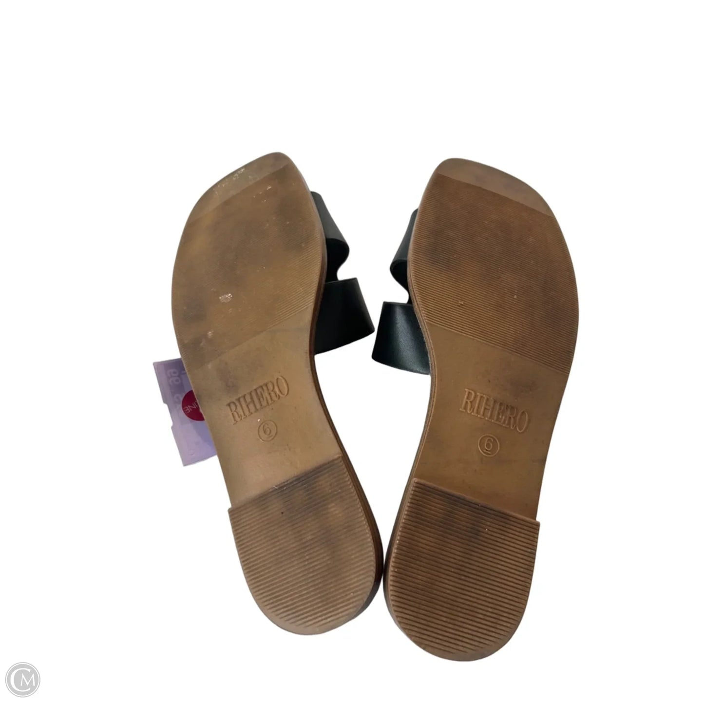 Sandals Flats By Clothes Mentor In Black, Size: 6