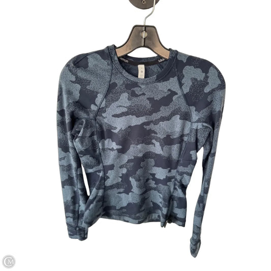 Athletic Top Long Sleeve Crewneck By Lululemon In Blue, Size: S