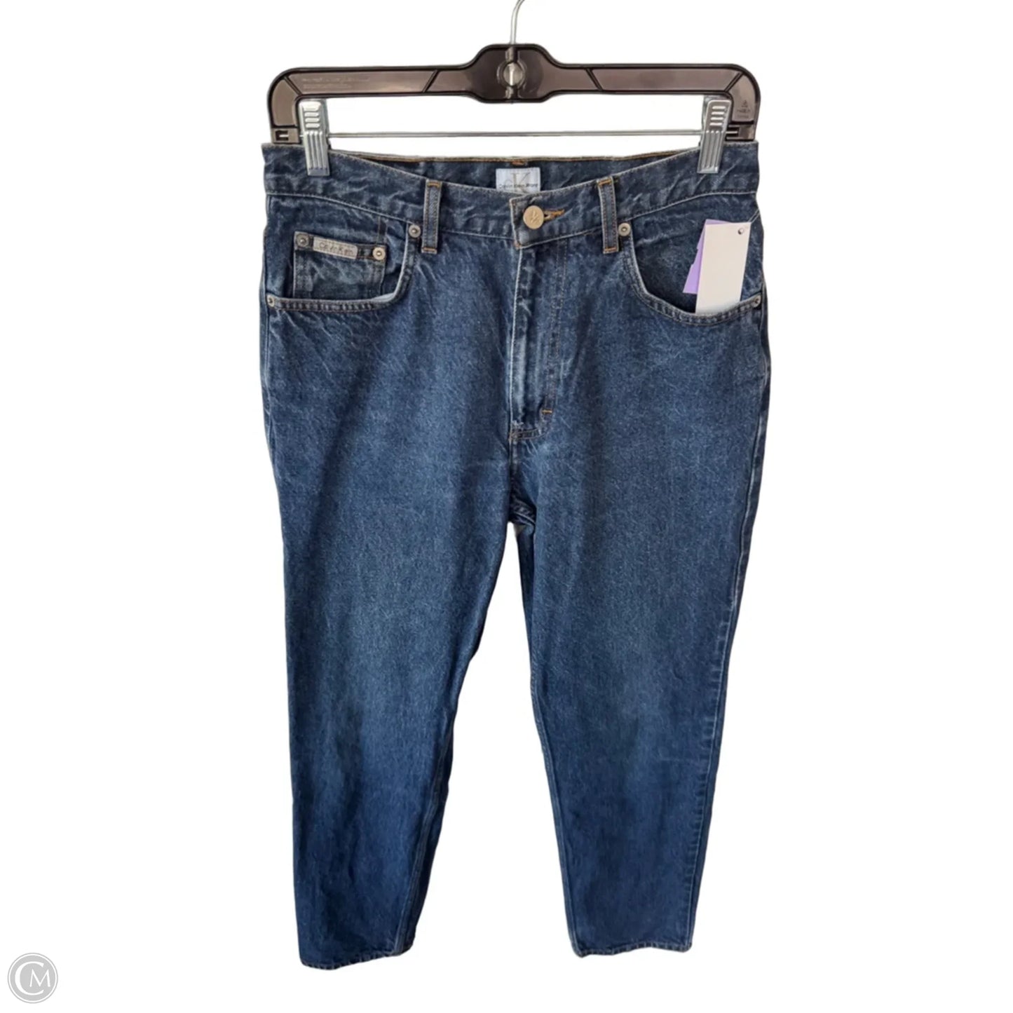 Jeans Straight By Calvin Klein In Blue Denim, Size: 8