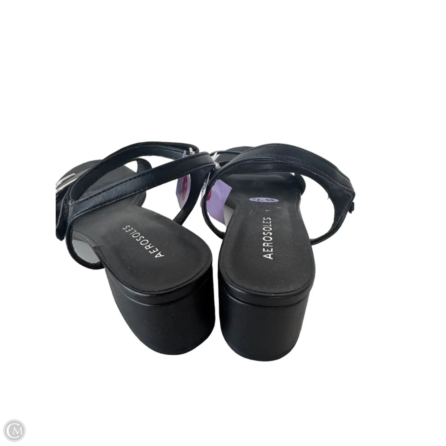 Sandals Heels Block By Aerosoles In Black, Size: 8.5