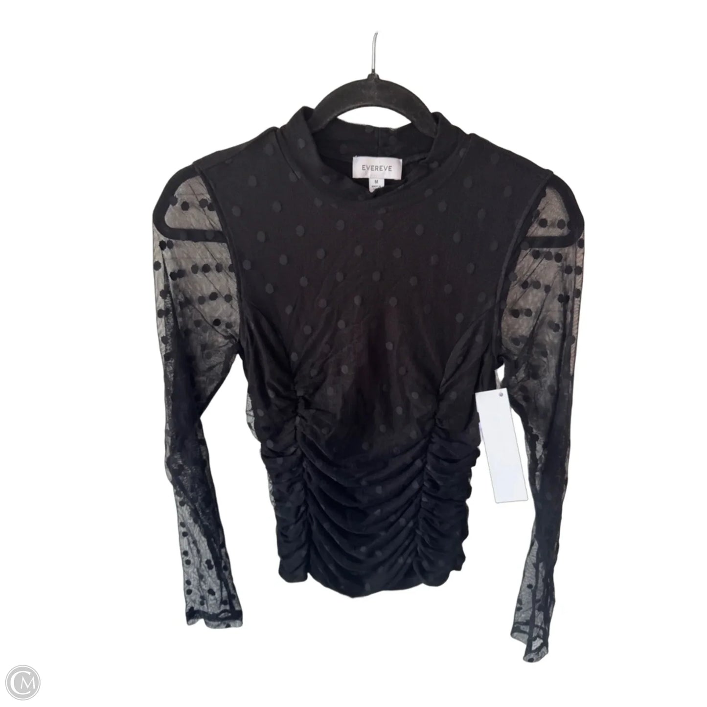 Top Long Sleeve By Evereve In Black, Size: M