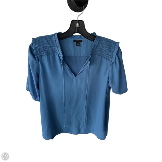 Top Short Sleeve By Ann Taylor In Blue, Size: S