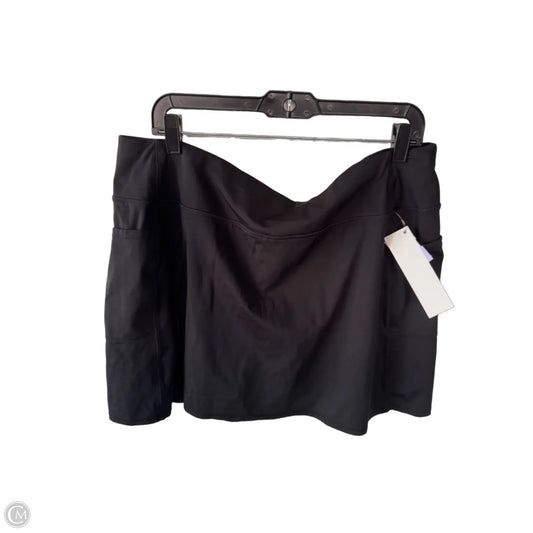 Athletic Skort By Skechers In Black, Size: 18