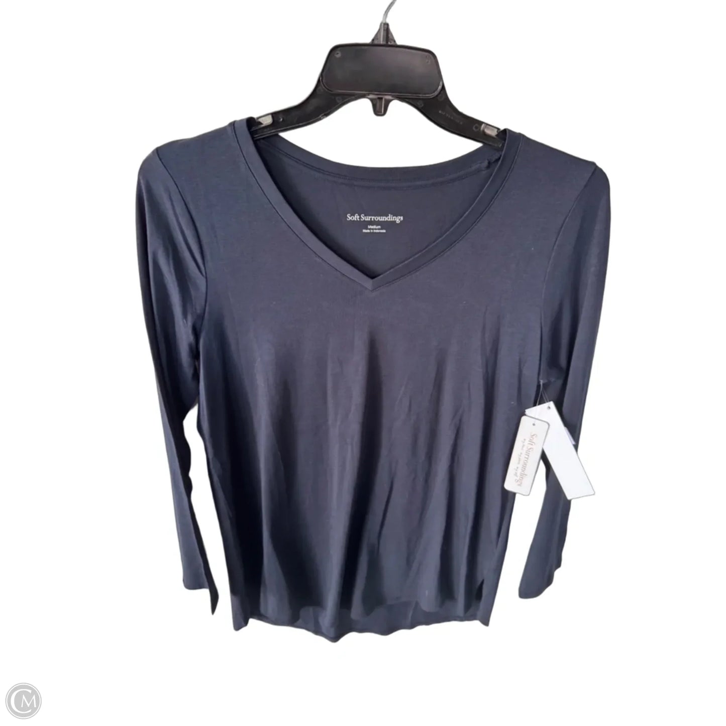 Tunic Long Sleeve By Soft Surroundings In Navy, Size: M