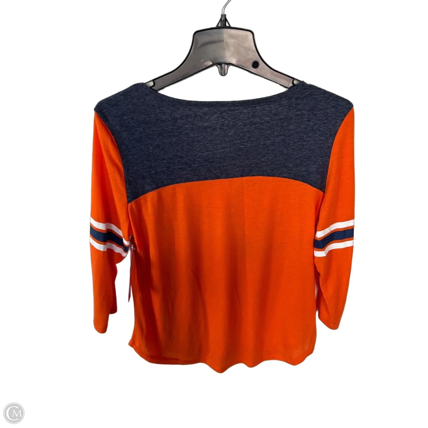 Top 3/4 Sleeve By Nfl In Blue & Orange, Size: L