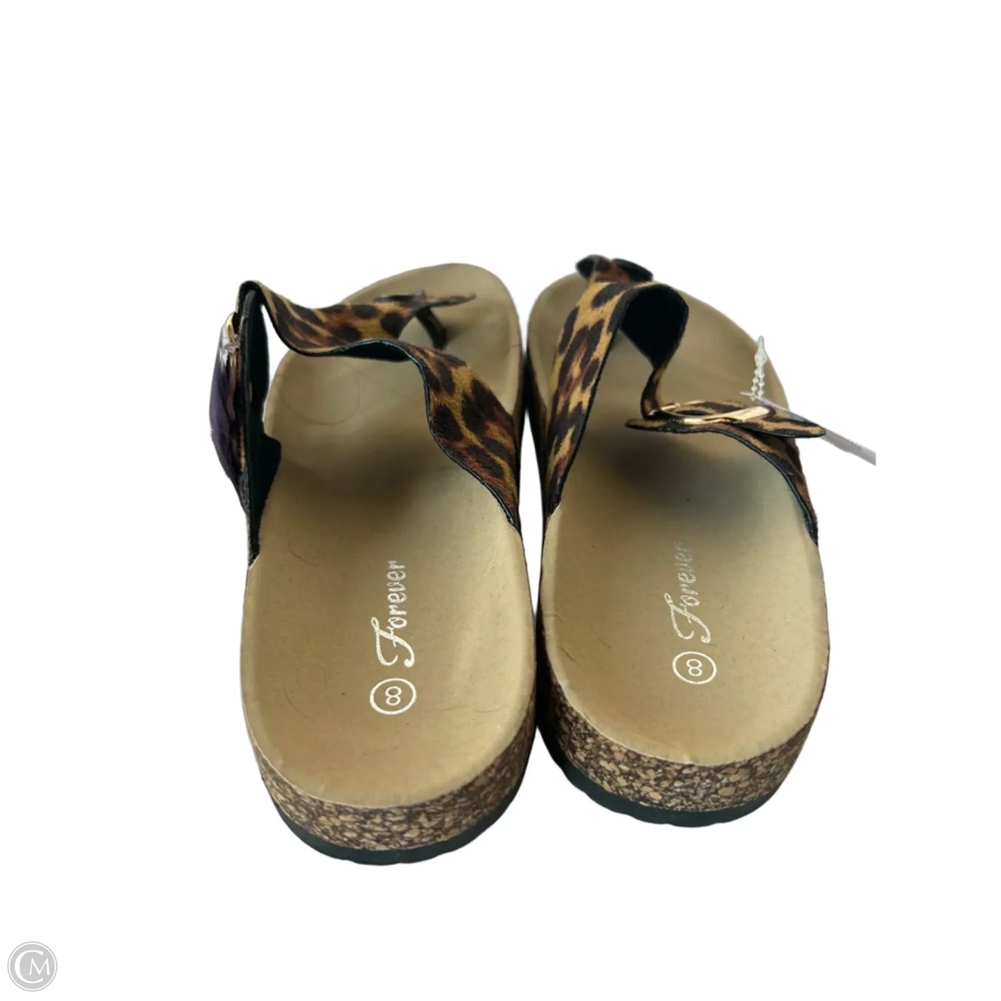 Sandals Flats By Forever In Brown & Tan, Size: 8