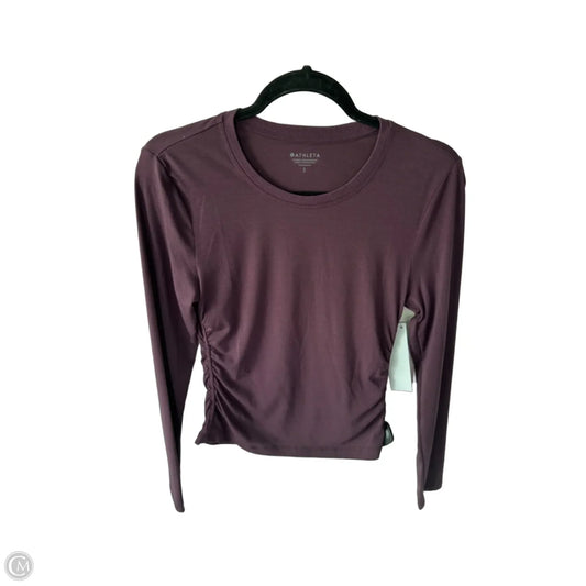 Athletic Top Long Sleeve Crewneck By Athleta In Purple, Size: S
