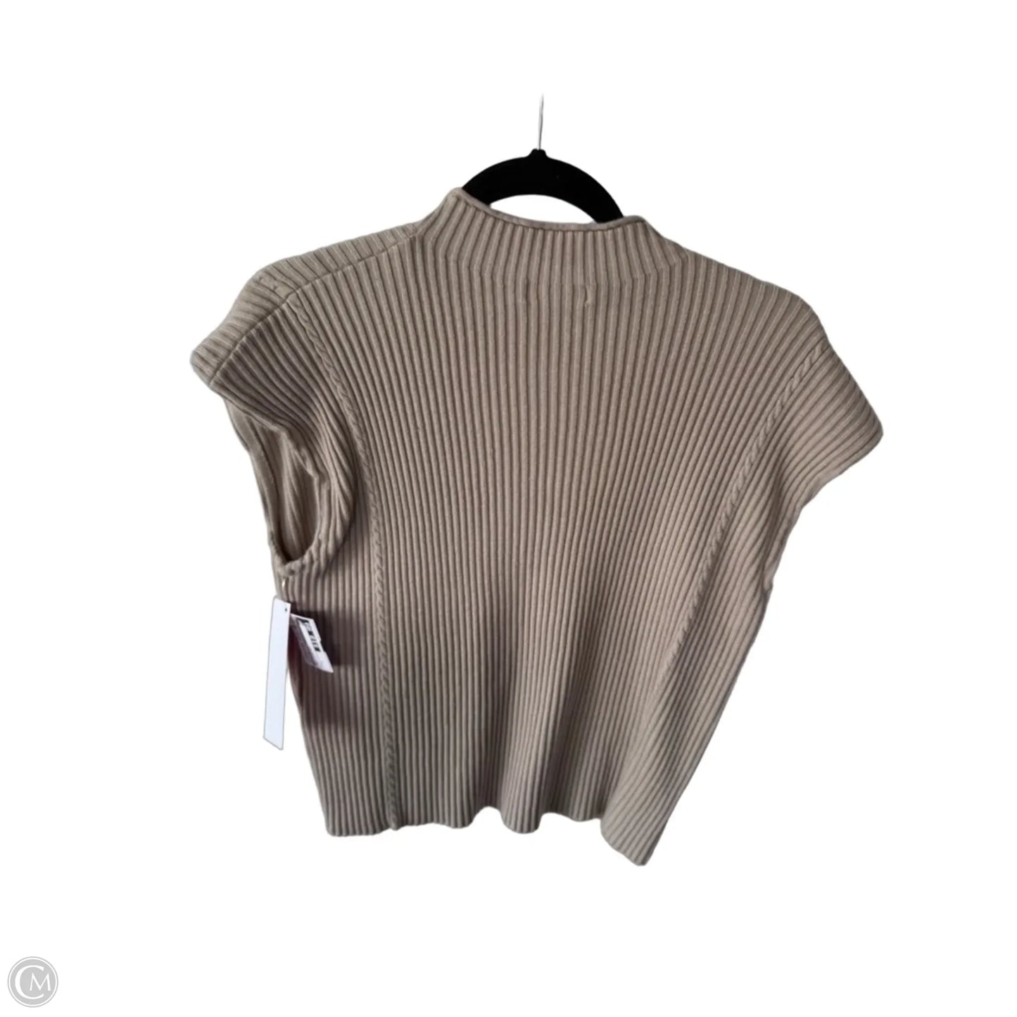 Vest Sweater By Calvin Klein In Tan, Size: L