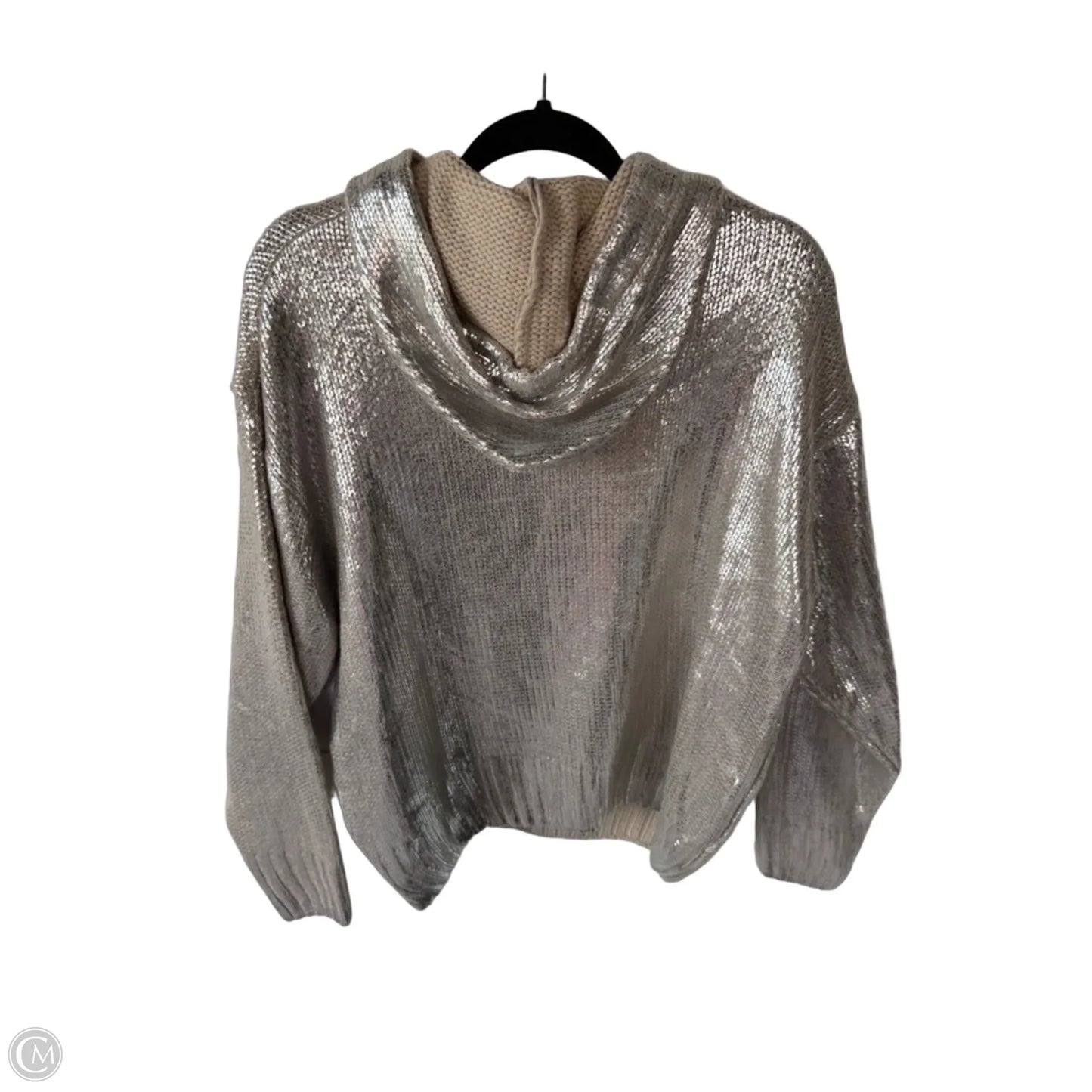 Sweater By Clothes Mentor In Silver, Size: S