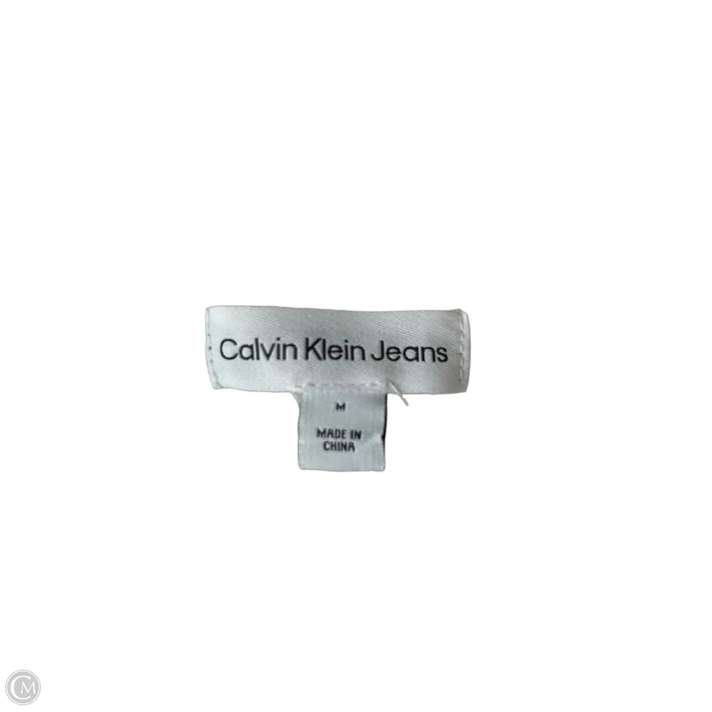 Sweater By Calvin Klein In Blue & White, Size: M