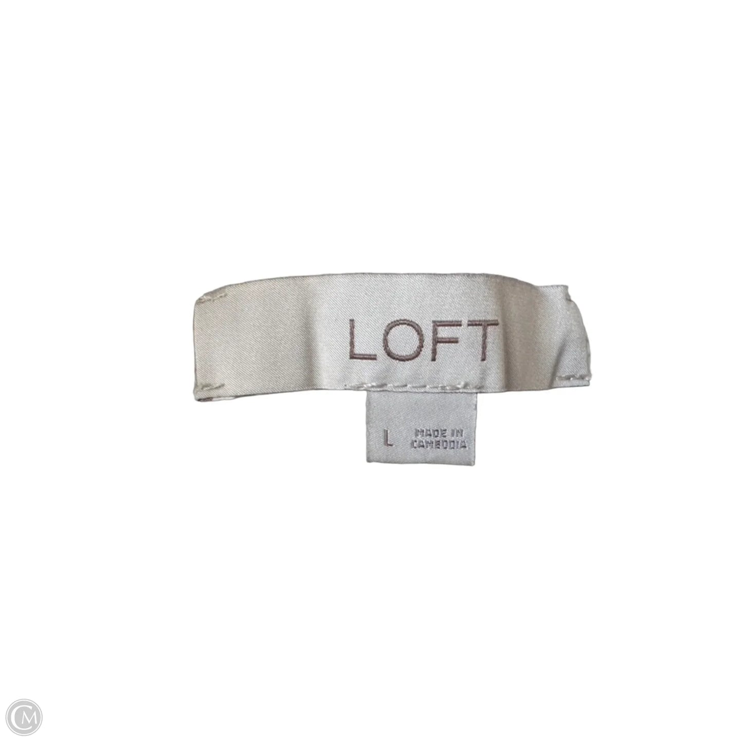 Vest Sweater By Loft In Blue & Cream, Size: L