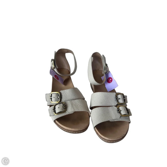 Sandals Heels Wedge By Dansko In Cream, Size: 7.5