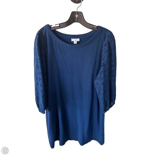 Dress Casual Midi By J. Jill In Blue, Size: L