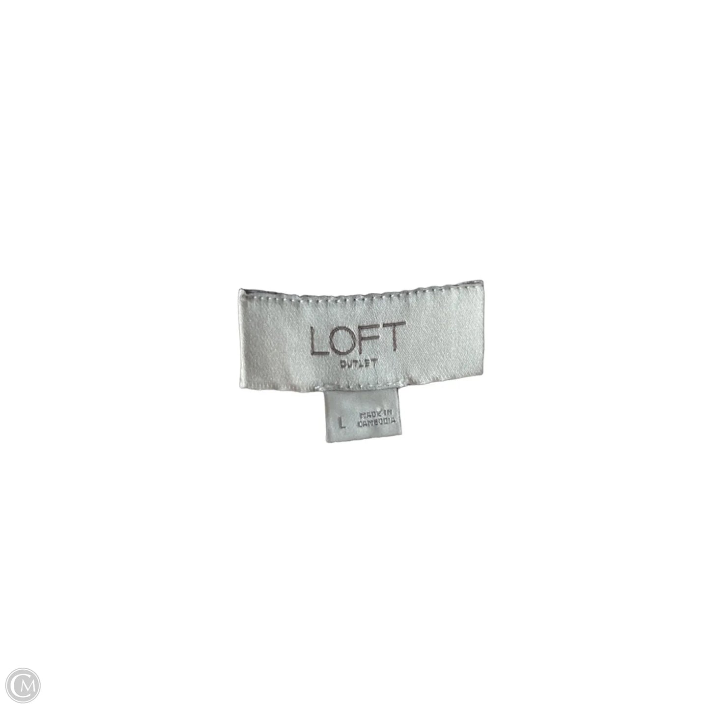 Dress Sweater By Loft In Black & Cream, Size: L