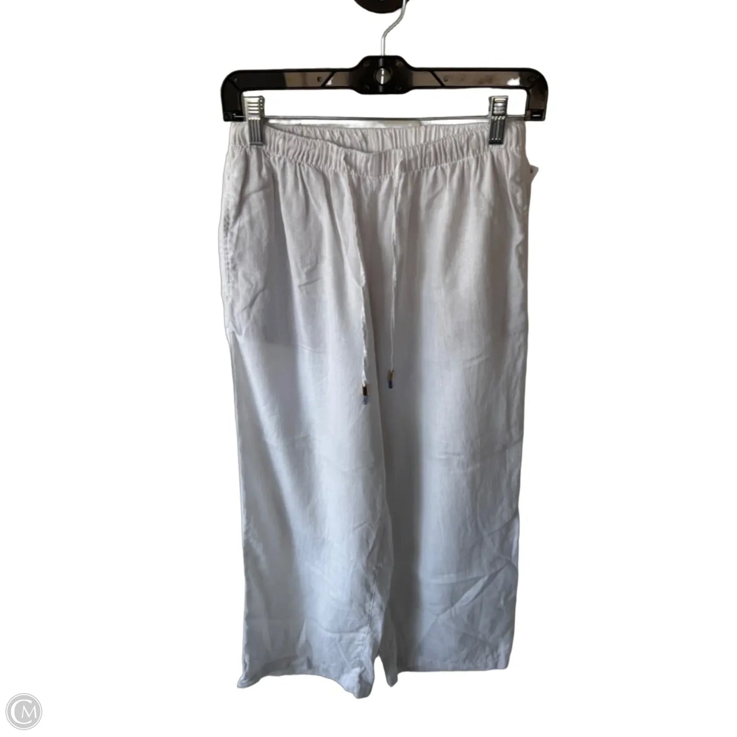 Pants Linen By C And C In White, Size: 4