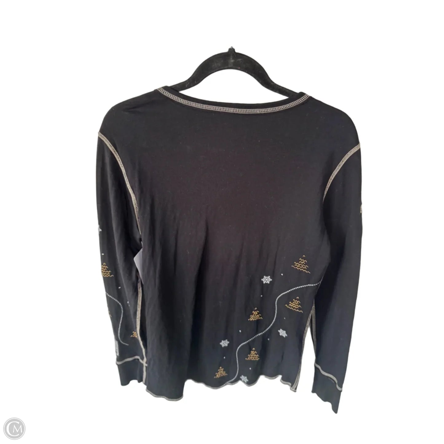 Top Long Sleeve By Alp N Rock In Black & Tan, Size: L