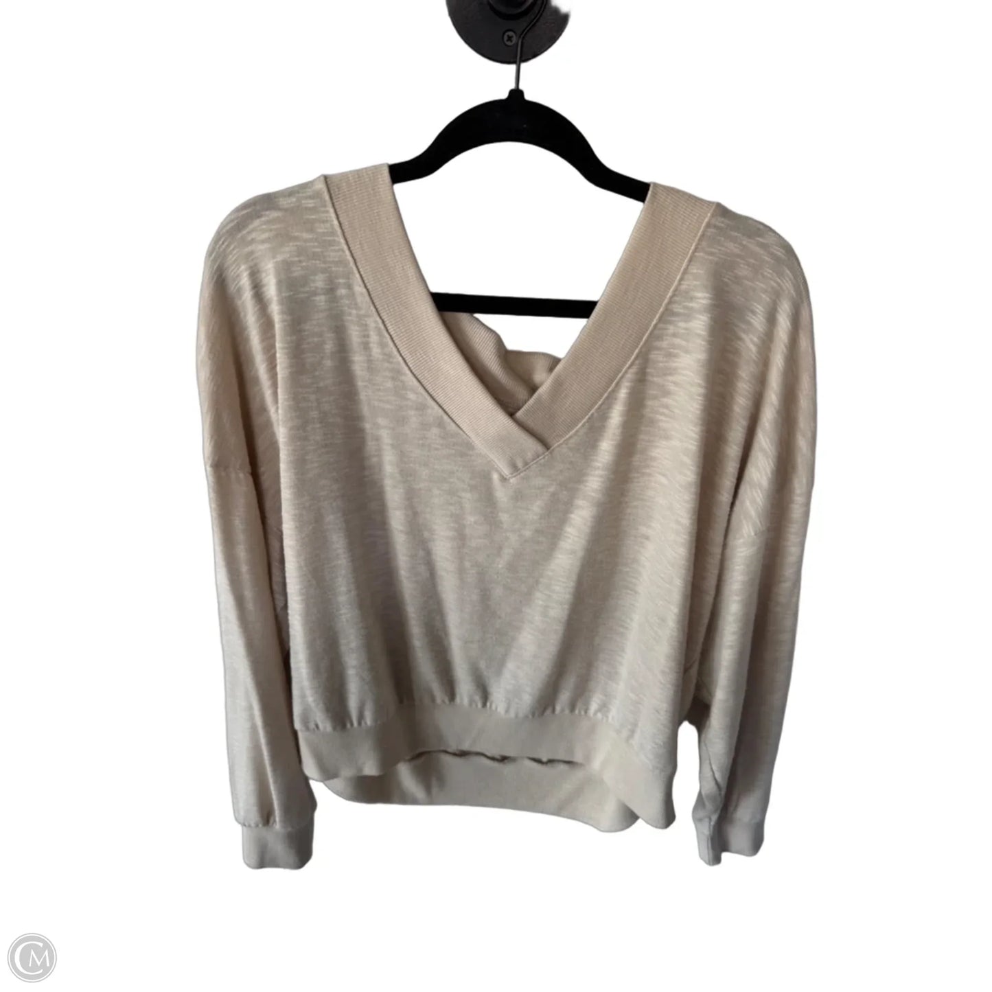 Top Long Sleeve By Others Follow In Cream, Size: L