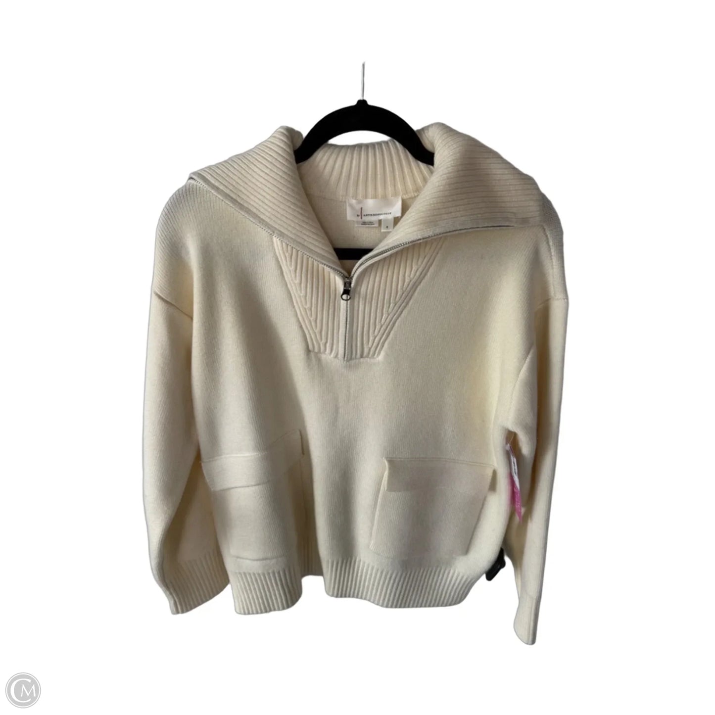 Sweater By Anthropologie In Cream, Size: S