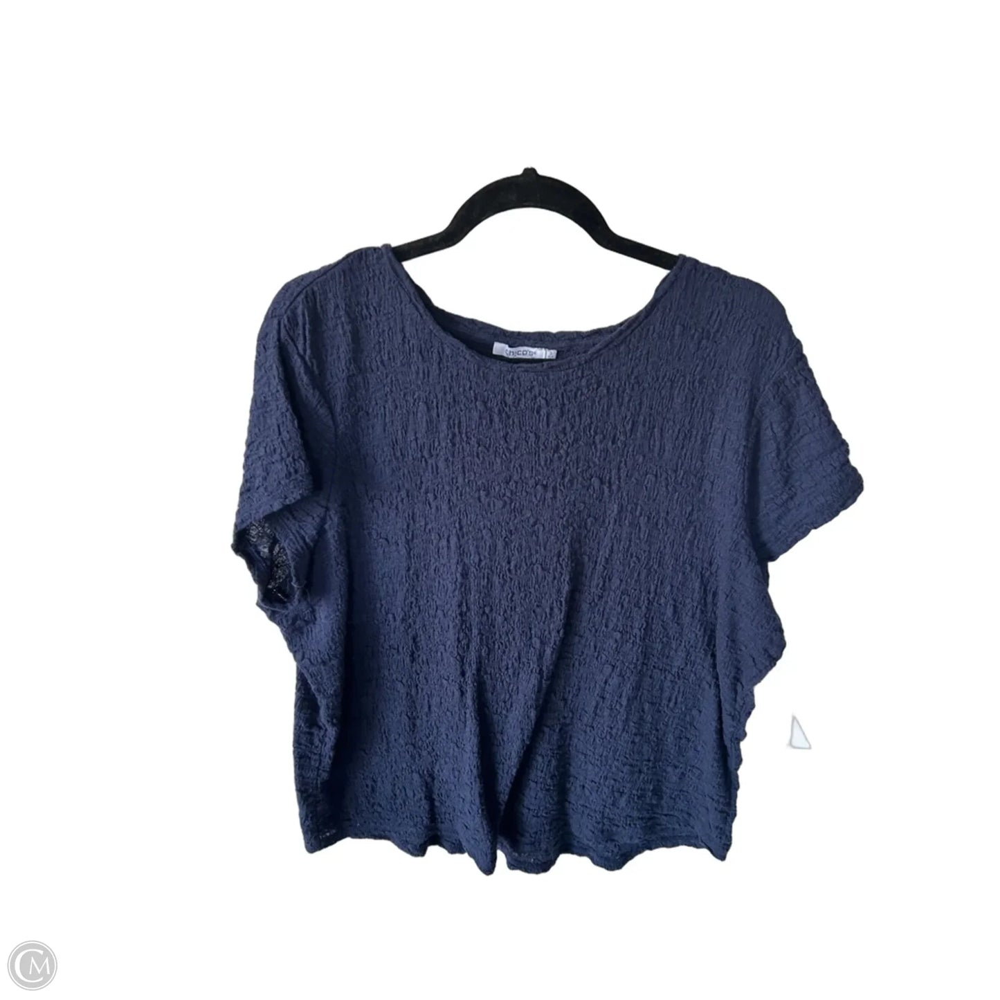 Top Short Sleeve By Chicos In Blue, Size: Xl