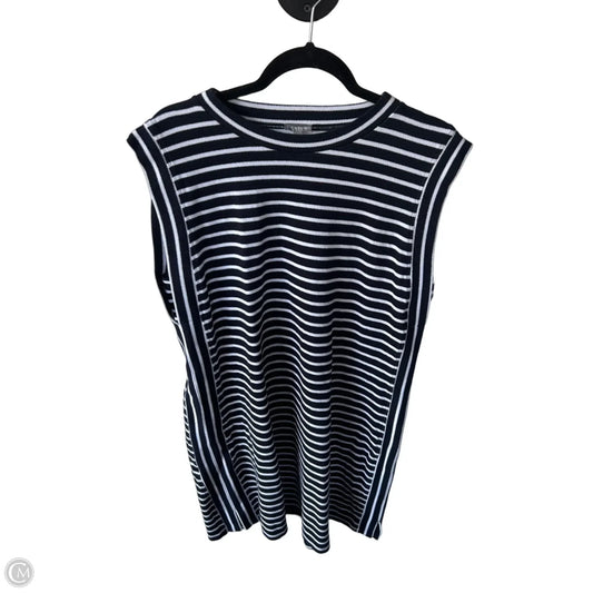 Dress Sweater By Talbots In Blue & White, Size: Xl