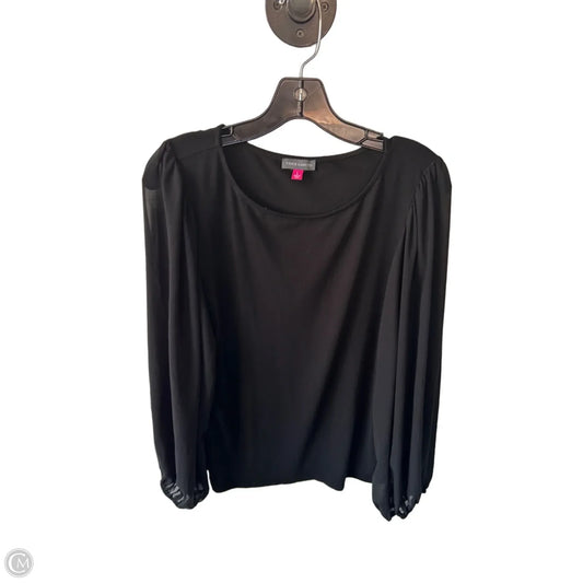 Top Long Sleeve By Vince Camuto In Black, Size: L
