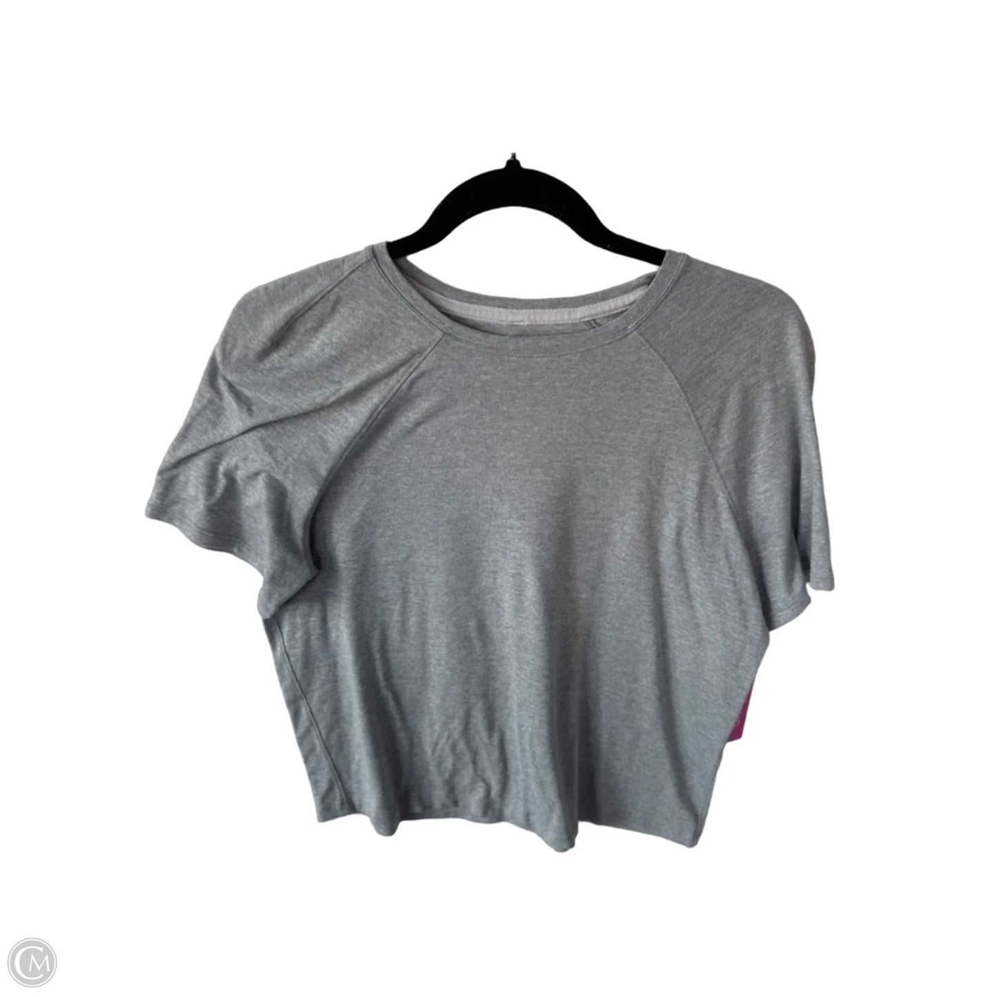 Athletic Top Short Sleeve By Lululemon In Grey, Size: S