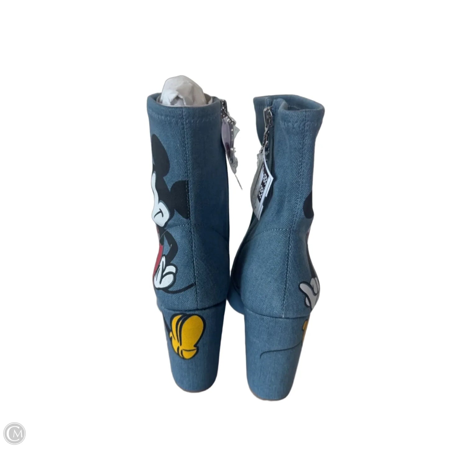 Boots Mid-calf Heels By Aldo In Blue Denim, Size: 8