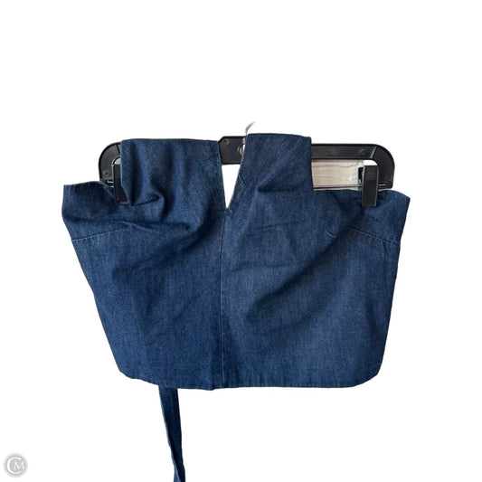 Top Sleeveless By Loft In Blue Denim, Size: M