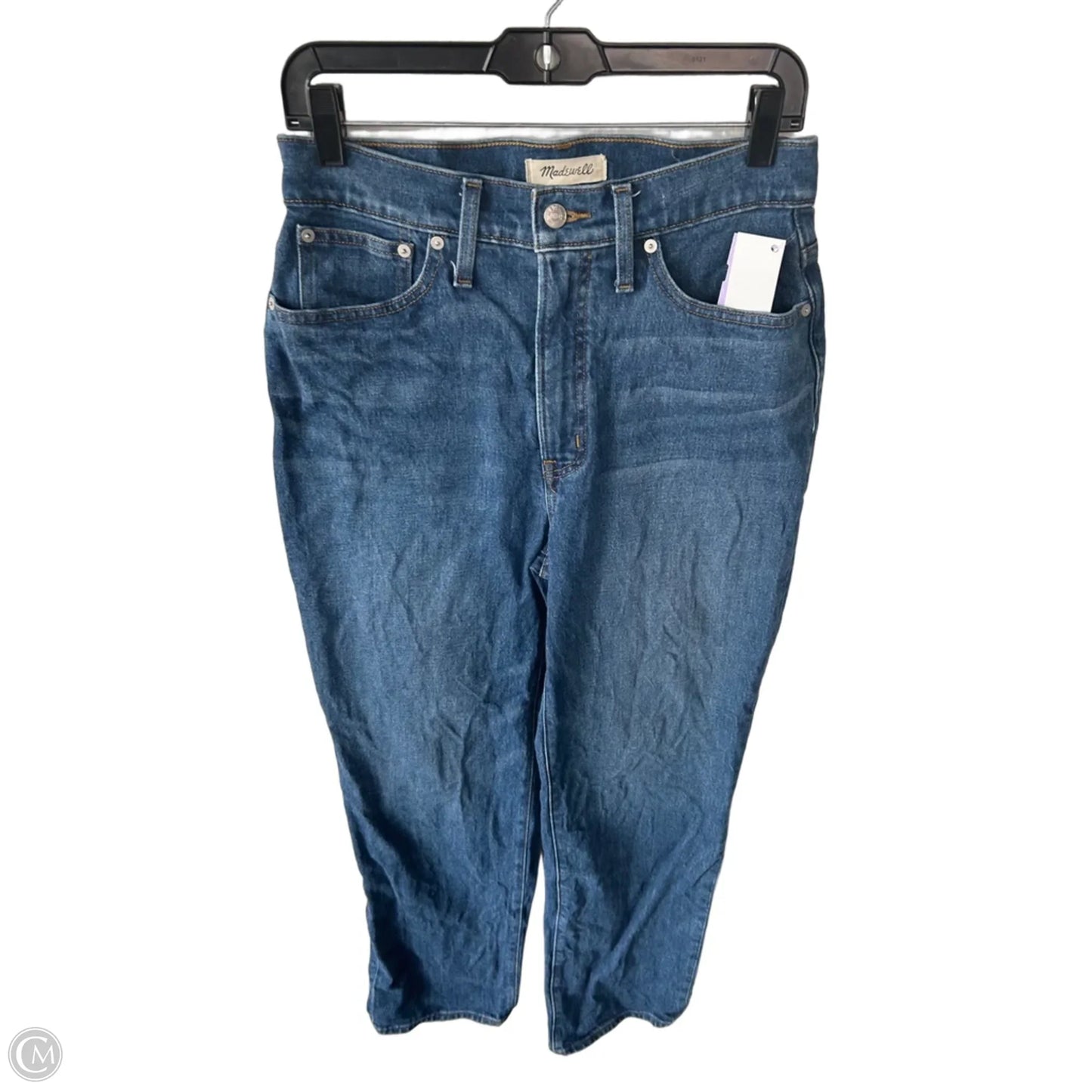 Jeans Straight By Madewell In Blue Denim, Size: 6