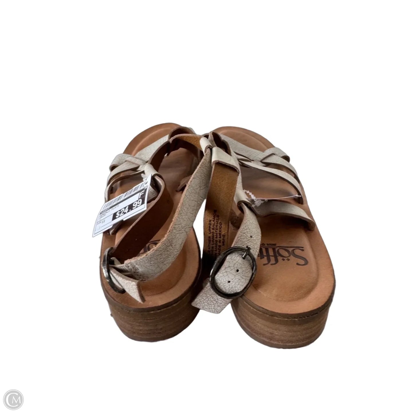 Sandals Flats By Sofft In Cream, Size: 11
