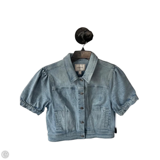 Jacket Denim By Maeve In Blue Denim, Size: L