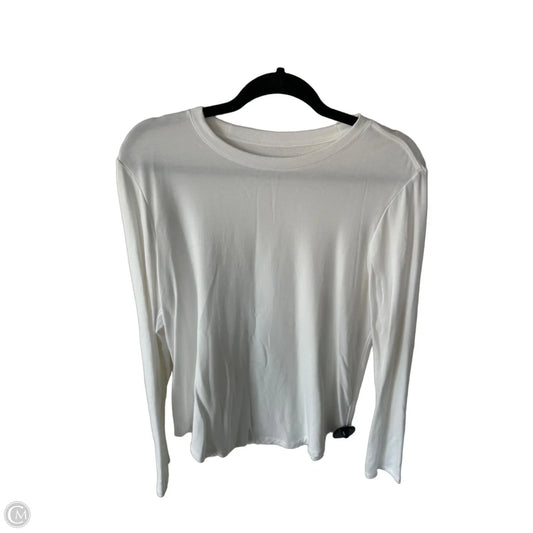 Athletic Top Long Sleeve Crewneck By Lululemon In White, Size: M