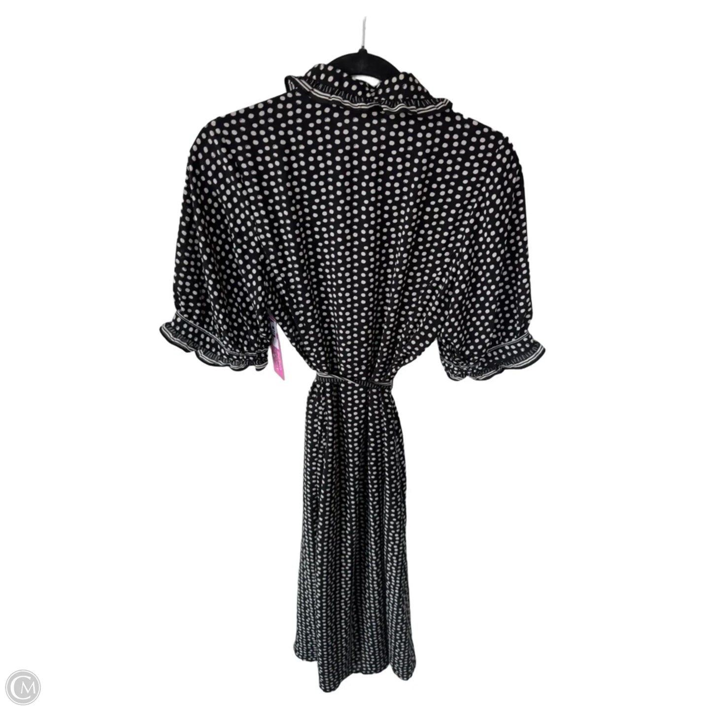 Dress Casual Midi By Max Studio In Black & Cream, Size: M