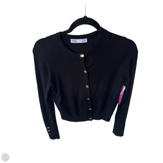 Sweater Cardigan By Zara In Black, Size: S