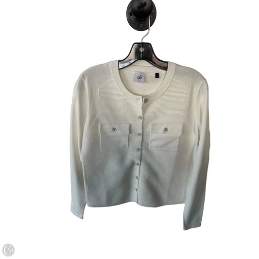 Sweater Cardigan By Cabi In White, Size: M