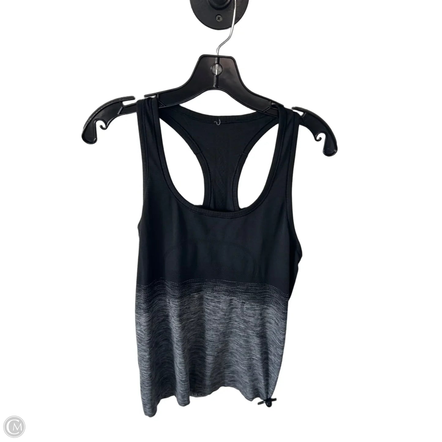 Athletic Tank Top By Lululemon In Black & Grey, Size: M