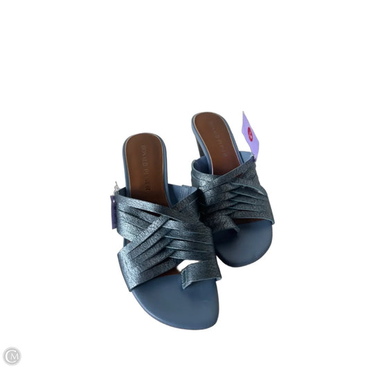Sandals Heels Block By Donald Pliner In Blue, Size: 7